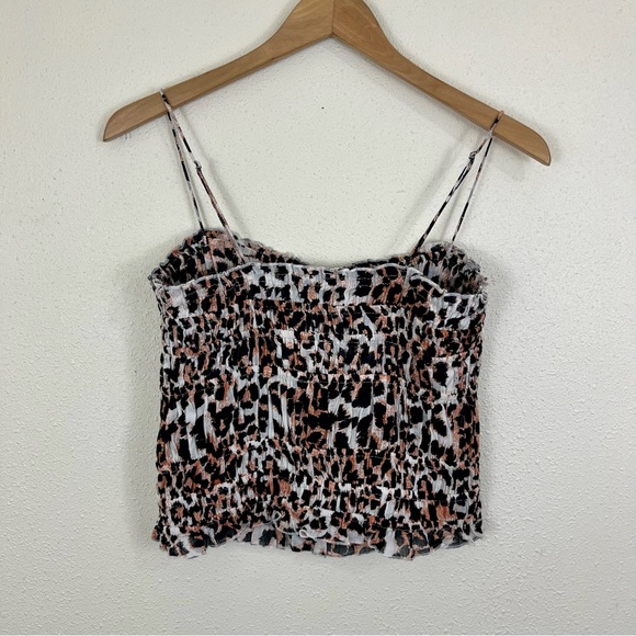 FREE PEOPLE ONE Meridien Leopard Corset Top Womens Size Medium - Picture 3 of 5